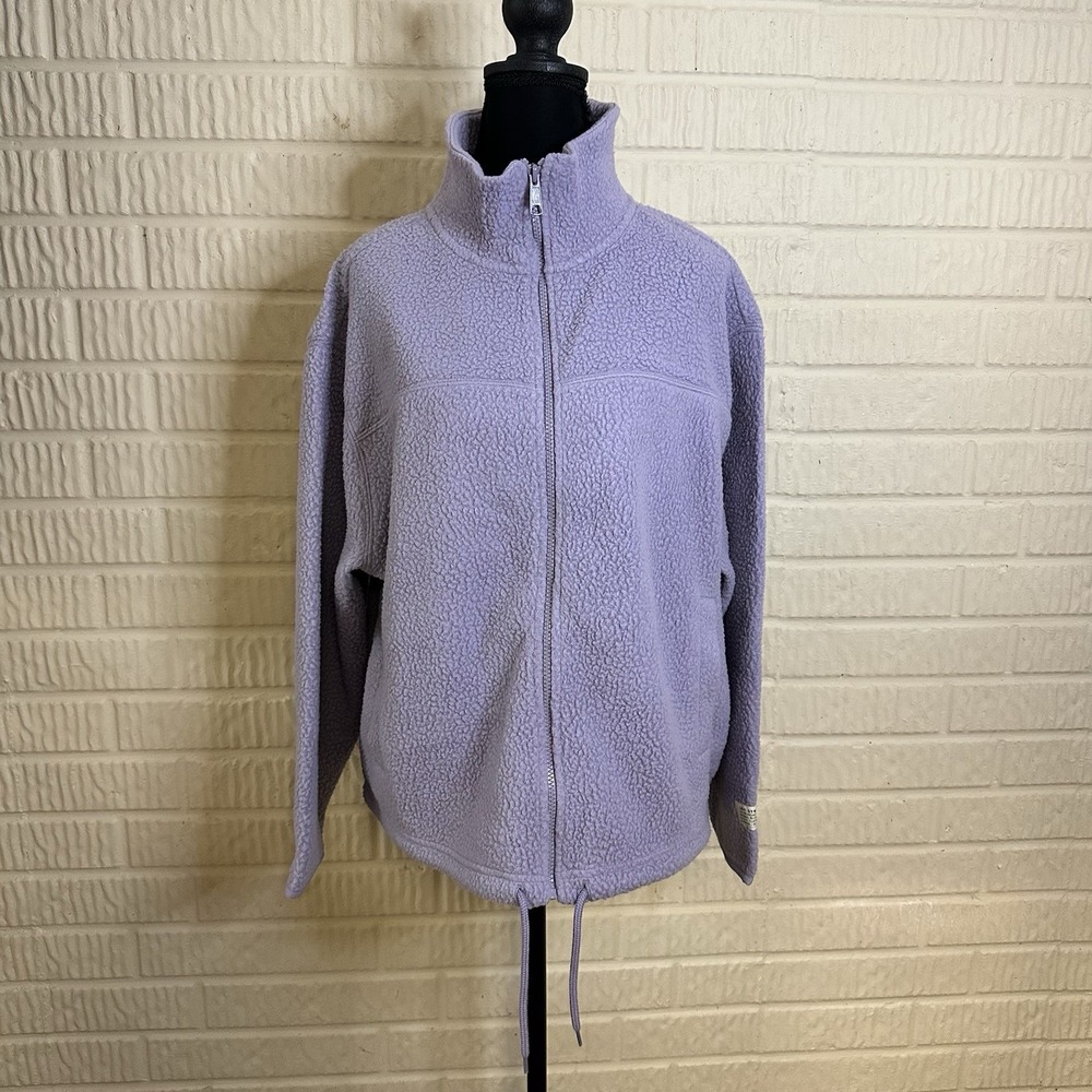 NWT Levi's Women's All‎ Over Sherpa Jacket Full Zip Lavender Size M Cozy Warm